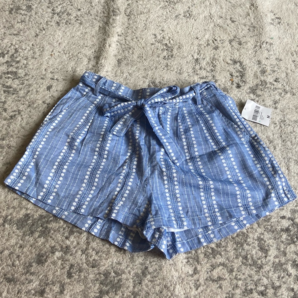 NEW linen paper bag waist shorts